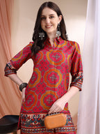 Vibrant Ethnic Co-Ord Set, Pink - Hiral Fashion - Distacart