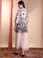 Floral & Paisley Printed Co-Ords, Beige - Hiral Fashion