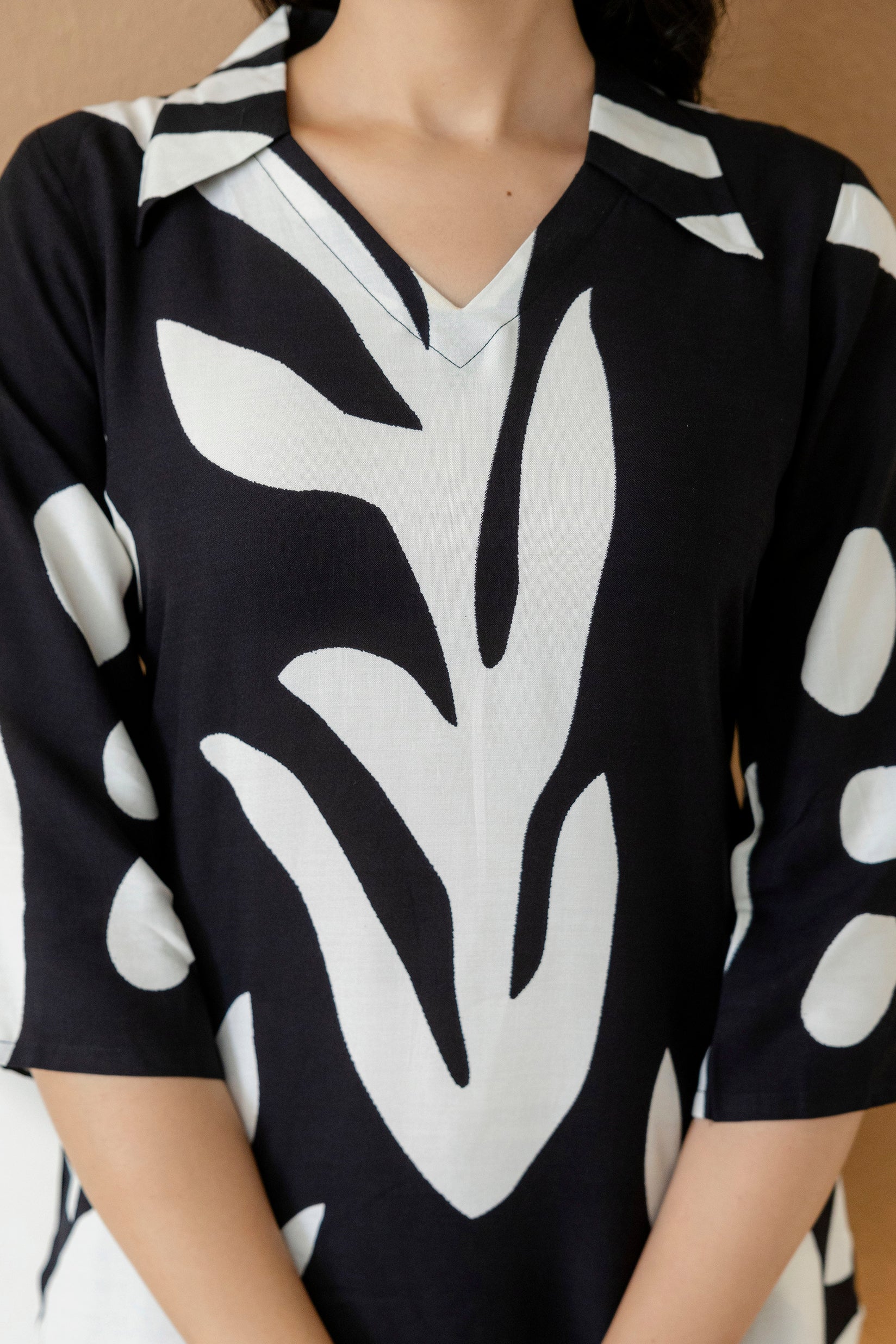 Abstract Printed Co-Ords, Black; White - Hiral Fashion - Distacart