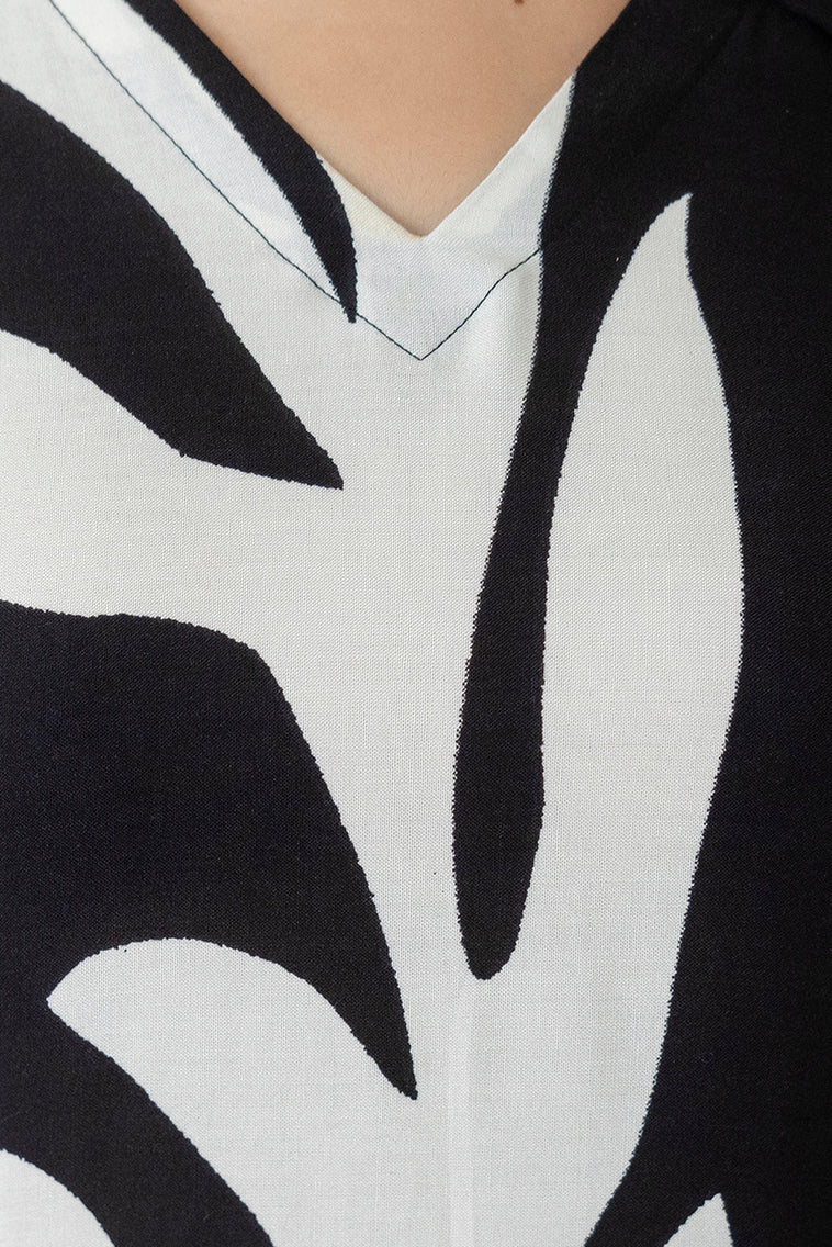 Abstract Printed Co-Ords, Black; White - Hiral Fashion - Distacart