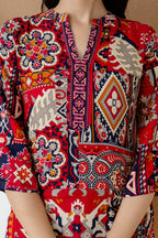 Boho Printed Co-Ord Set, Pink - Hiral Fashion - Distacart