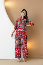 Boho Printed Co-Ord Set, Pink - Hiral Fashion - Distacart