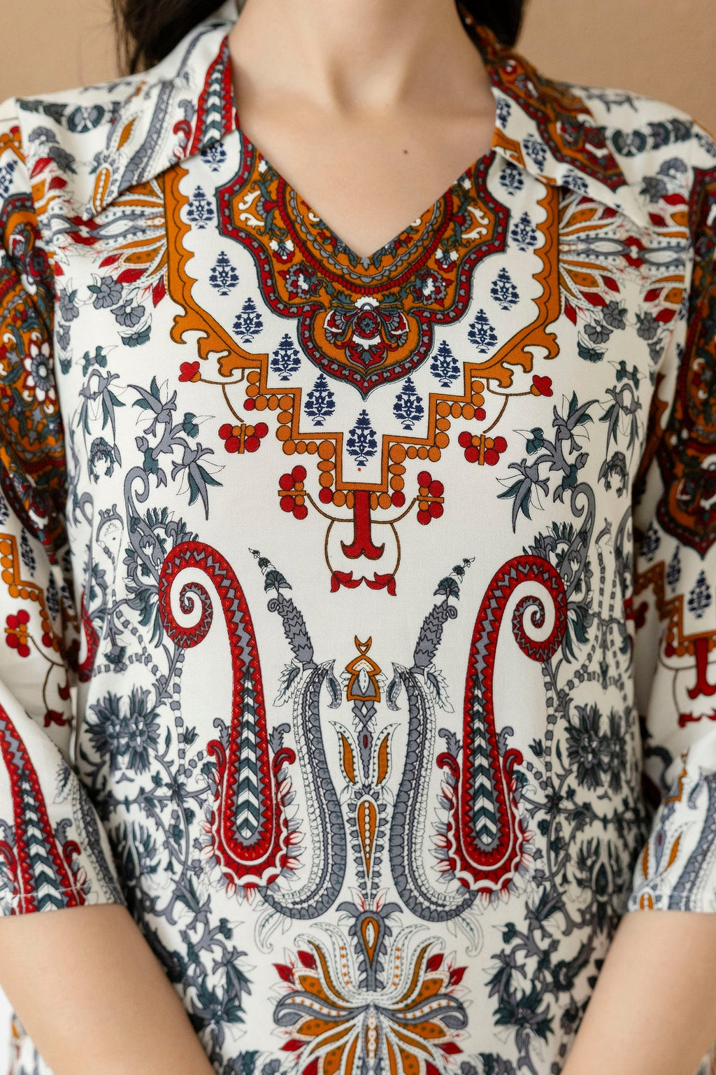 Paisley And Ethnic Motif Printed Kurta With Palazzo, Multicolor - Hiral Fashion - Distacart