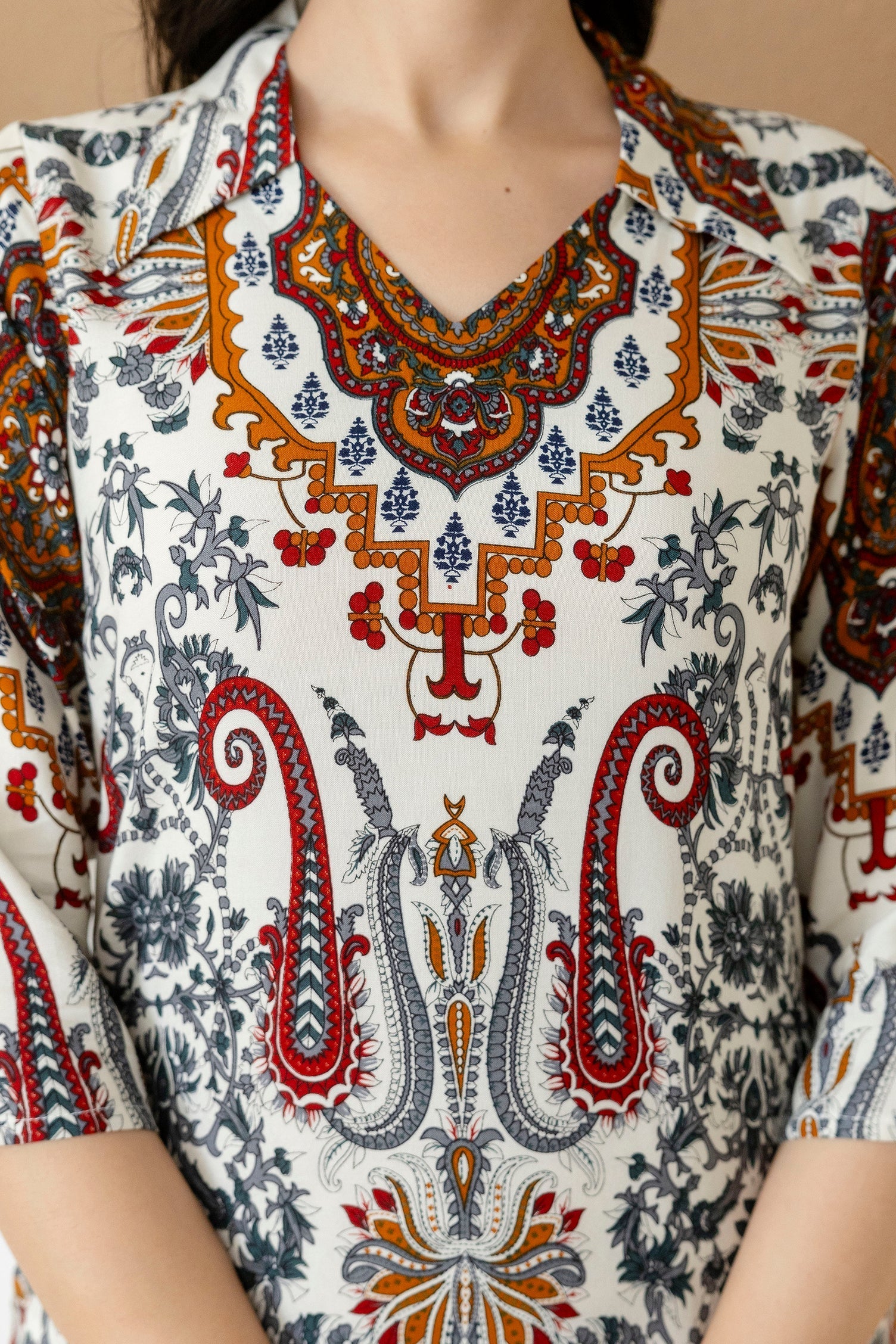 Paisley And Ethnic Motif Printed Kurta With Palazzo, Multicolor - Hiral Fashion - Distacart