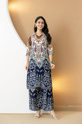 Paisley And Ethnic Motif Printed Kurta With Palazzo, Multicolor - Hiral Fashion - Distacart