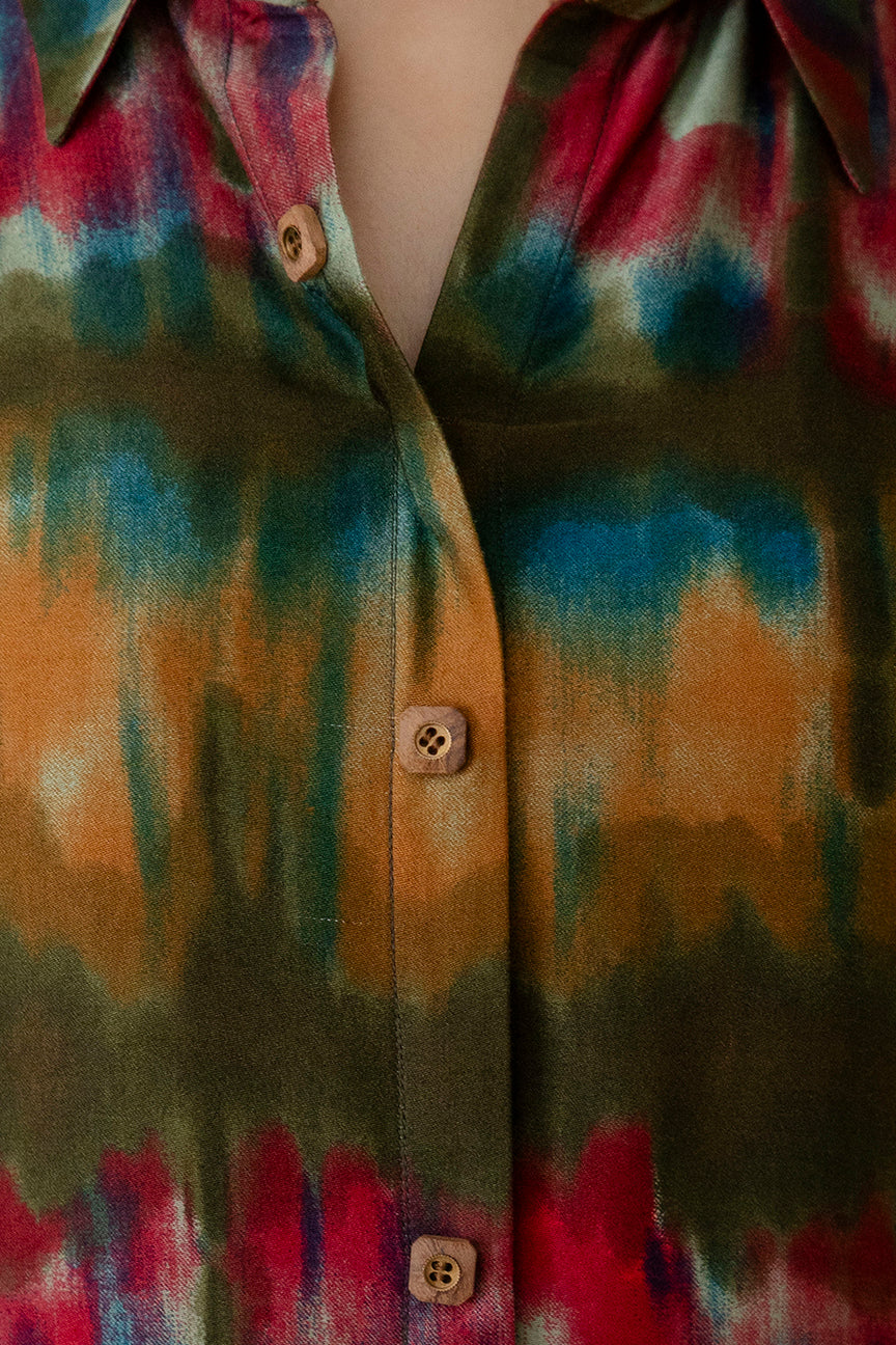Vibrant Ethnic Co-Ord Set, Olive - Hiral Fashion - Distacart