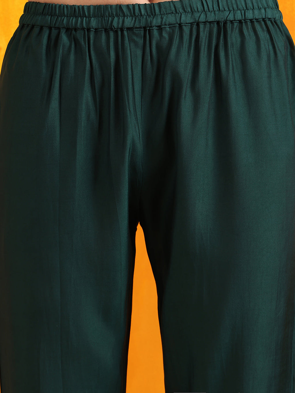 Sequined Embroidered Kurta With Pant & Embroidered Dupatta, Bottle-Green - Hiral Fashion - Distacart