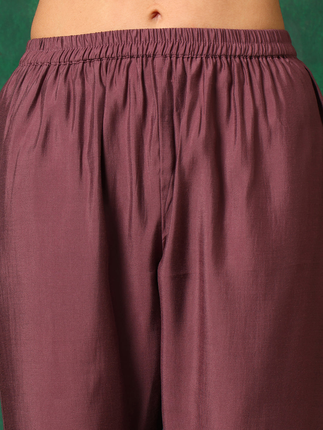 Sequined Embroidered Kurta With Pant & Printed Dupatta, Mauve - Hiral Fashion - Distacart