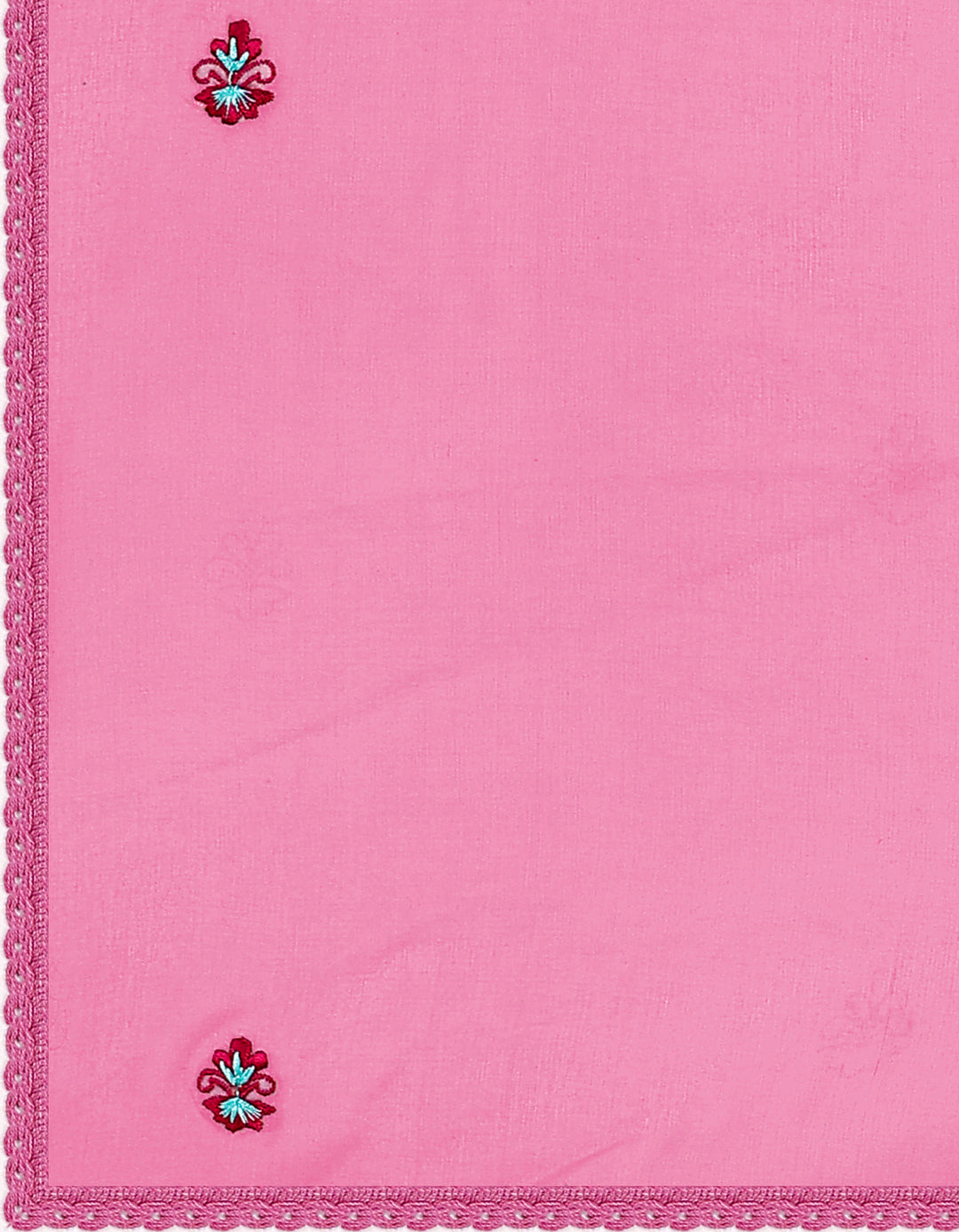 Embroidered Kurta With Pant & Organza Dupatta, Pink - Hiral Fashion - Distacart