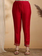 Embroidered Kurta With Pant & Embroidered Dupatta, Pink - Hiral Fashion - Distacart