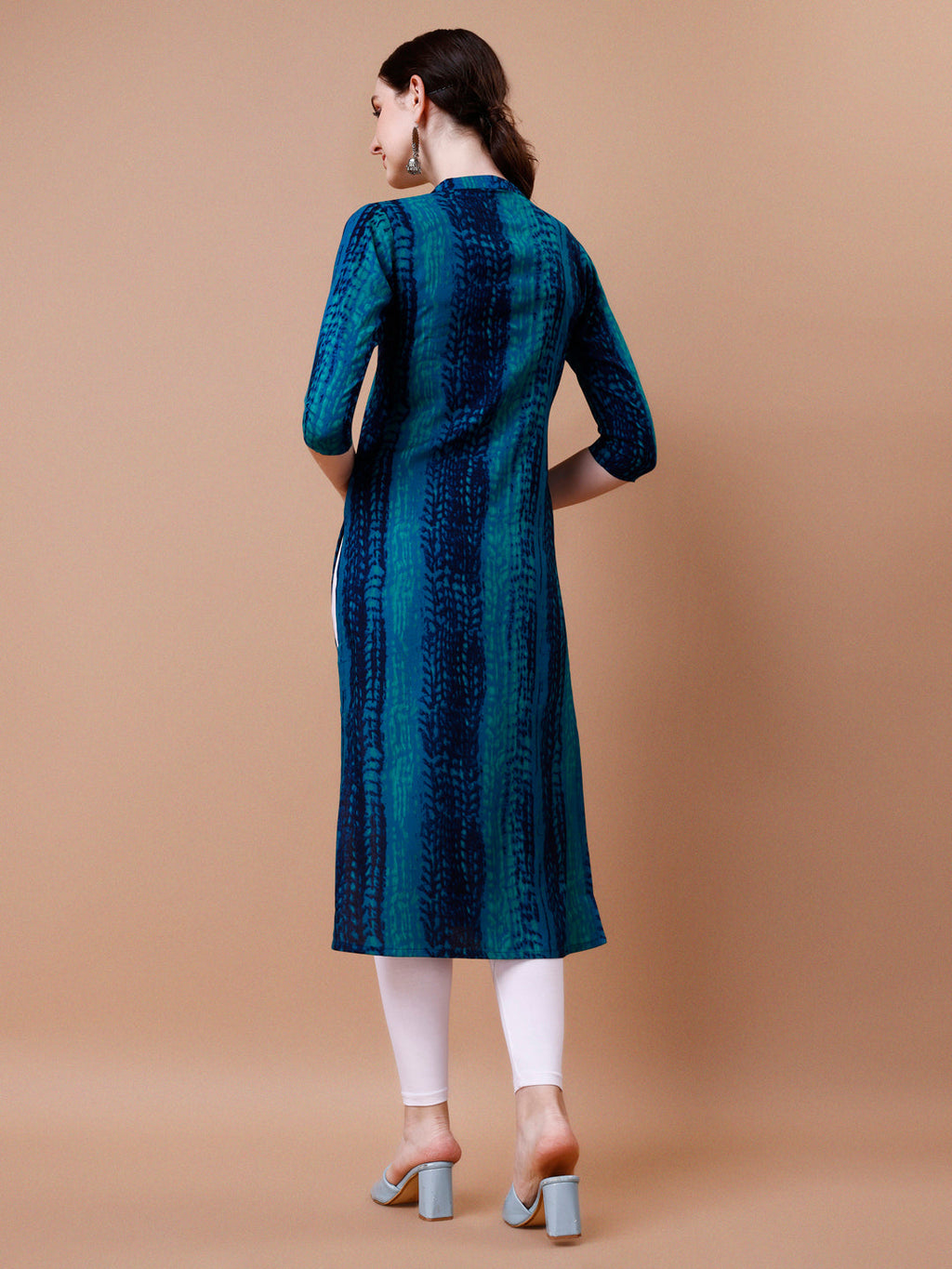 Shibori Printed Casual Wear Kurta, Multicolor - Hiral Fashion