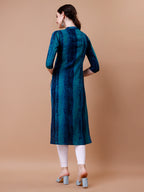 Shibori Printed Casual Wear Kurta, Multicolor - Hiral Fashion
