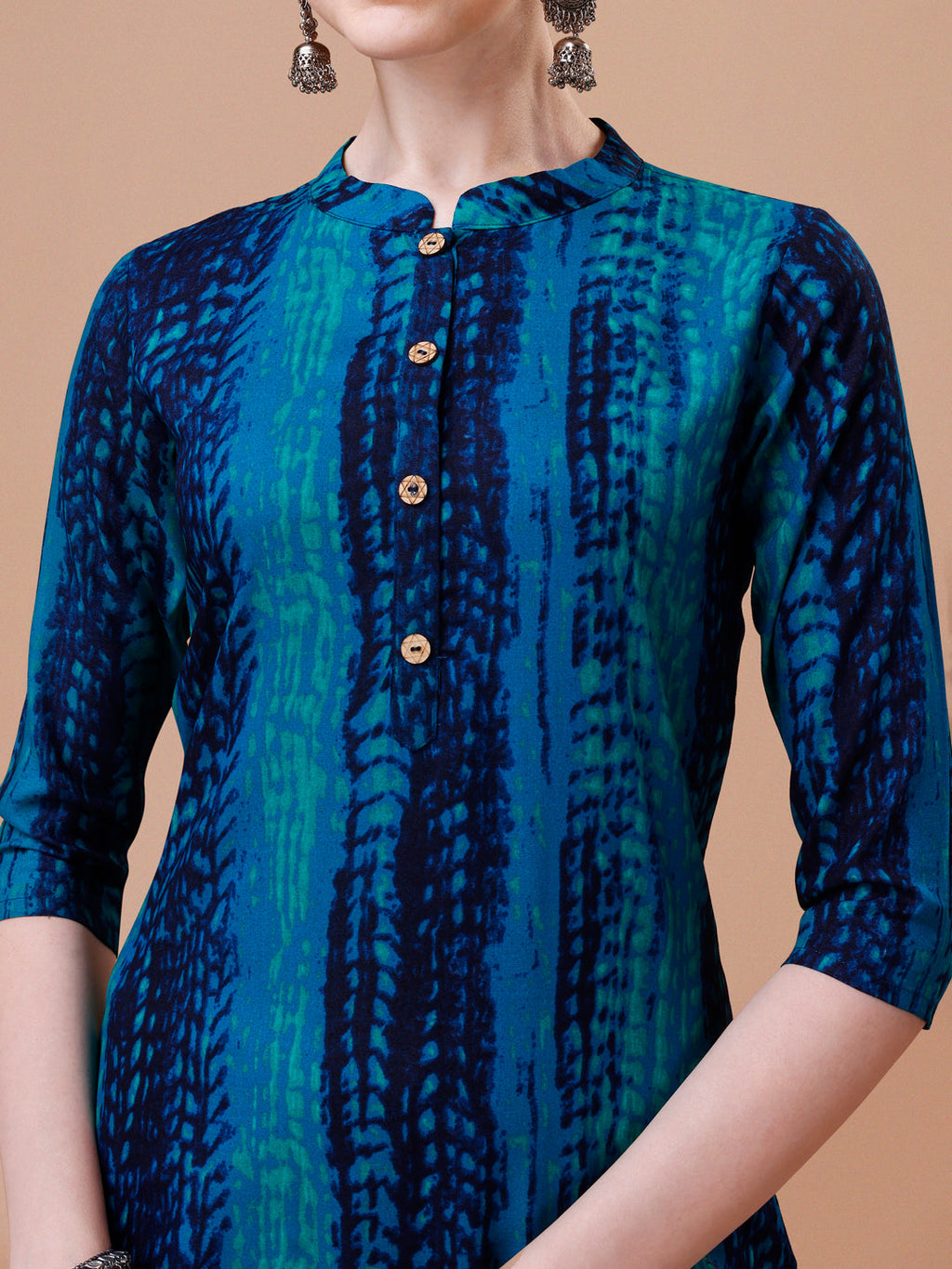 Shibori Printed Casual Wear Kurta, Multicolor - Hiral Fashion