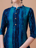 Shibori Printed Casual Wear Kurta, Multicolor - Hiral Fashion