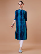 Shibori Printed Casual Wear Kurta, Multicolor - Hiral Fashion