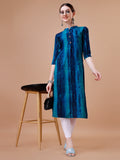 Shibori Printed Casual Wear Kurta, Multicolor - Hiral Fashion