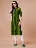 Shibori Printed Casual Wear Kurta, Multicolor - Hiral Fashion
