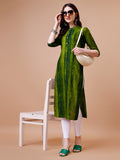 Shibori Printed Casual Wear Kurta, Multicolor - Hiral Fashion