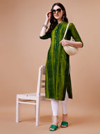 Shibori Printed Casual Wear Kurta, Multicolor - Hiral Fashion