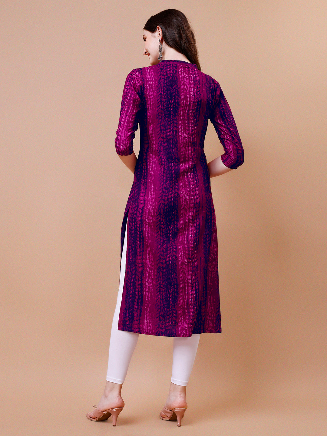Shibori Printed Casual Wear Kurta, Multicolor - Hiral Fashion