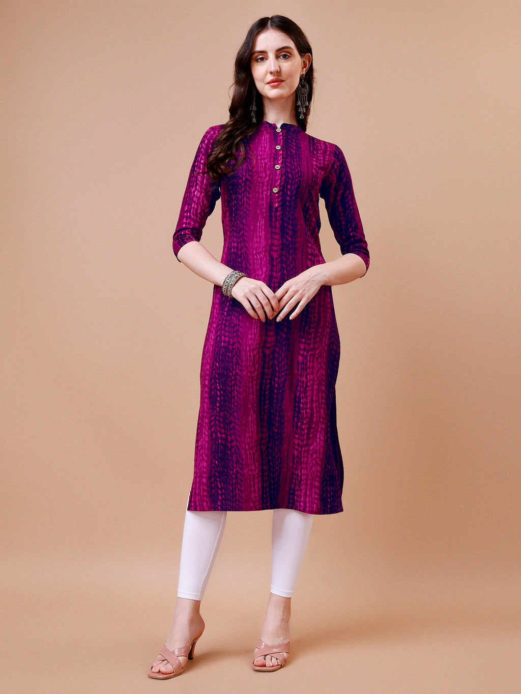 Shibori Printed Casual Wear Kurta, Multicolor - Hiral Fashion