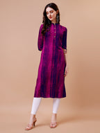 Shibori Printed Casual Wear Kurta, Multicolor - Hiral Fashion