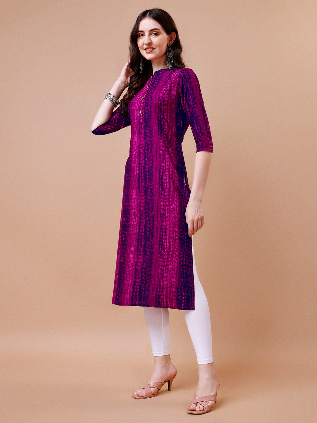 Shibori Printed Casual Wear Kurta, Multicolor - Hiral Fashion