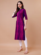 Shibori Printed Casual Wear Kurta, Multicolor - Hiral Fashion