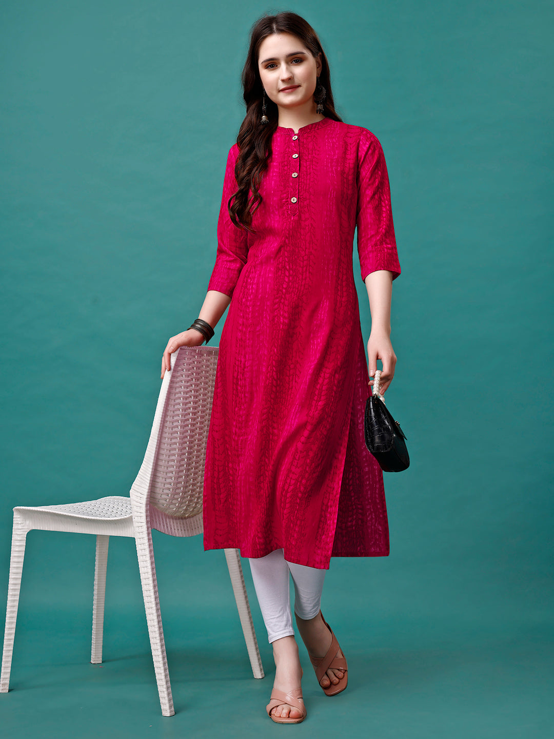 Shibori Printed Kurta, Multicolor - Hiral Fashion