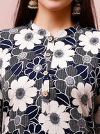 Floral Printed Rayon Casual Wear Kurta, Multicolor - Hiral Fashion