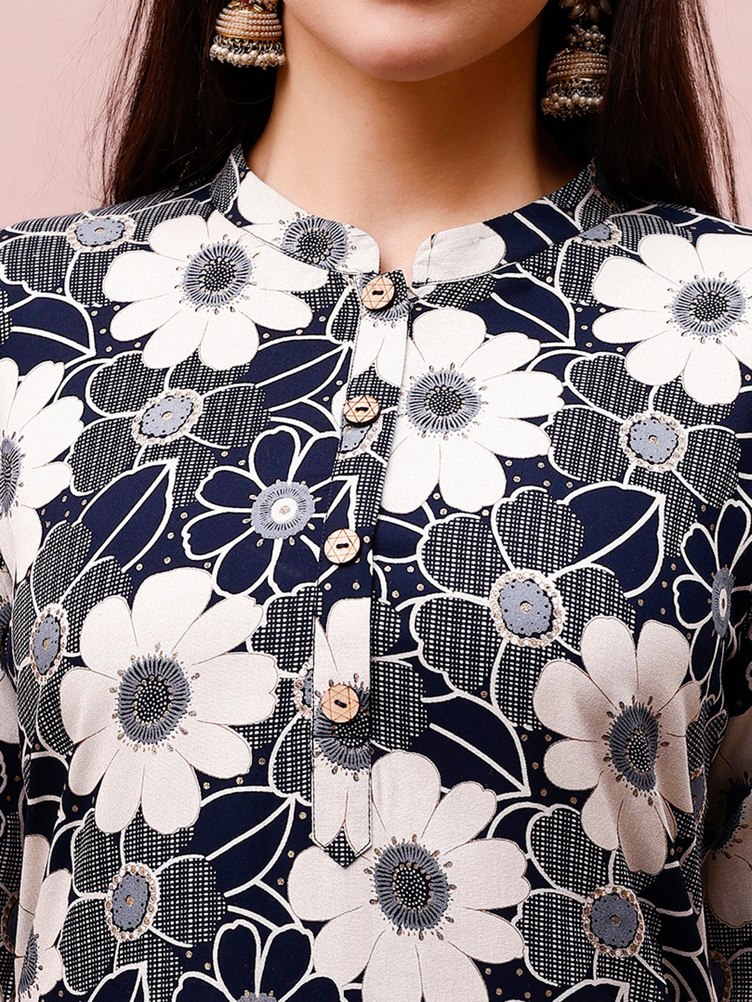 Floral Printed Rayon Casual Wear Kurta, Multicolor - Hiral Fashion