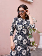 Floral Printed Rayon Casual Wear Kurta, Multicolor - Hiral Fashion
