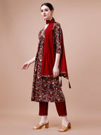 Alia Cut Embroidered & Floral Printed Rayon Kurta With Pant & Dupatta, Multicolor - Hiral Fashion - Distacart