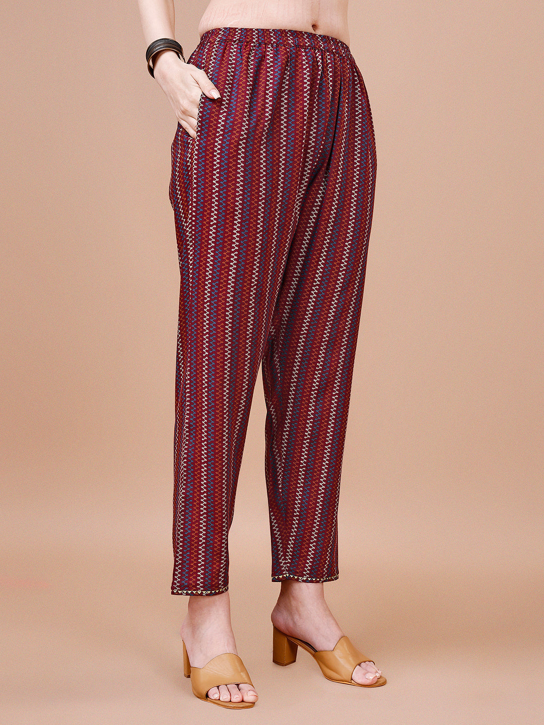 Alia Cut Botanical Printed & Embroidered Rayon Kurta With Pant & Dupatta, Multicolor - Hiral Fashion - Distacart