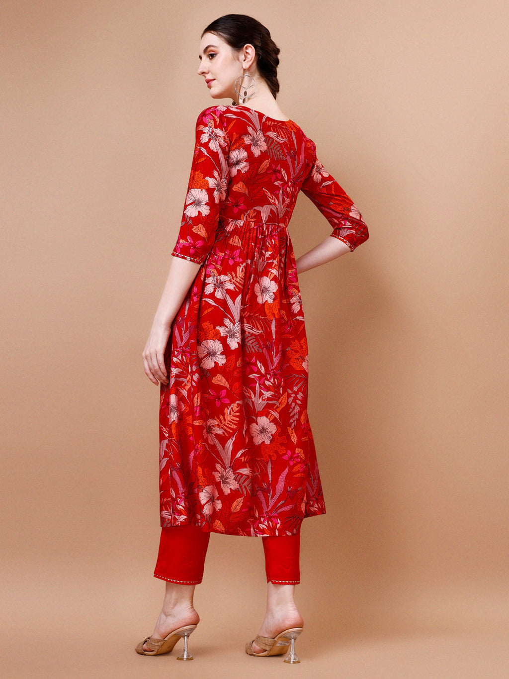 Alia Cut Floral Printed & Embroidered Kurta With Pant & Dupatta, Multicolor - Hiral Fashion
