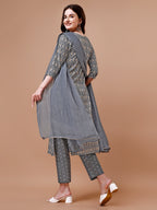 Ethnic Motifs Printed Cotton Kurta With Pant & Dupatta, Multicolor - Hiral Fashion - Distacart