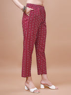 Ethnic Motifs Printed Cotton Kurta With Pant & Dupatta, Multicolor - Hiral Fashion - Distacart