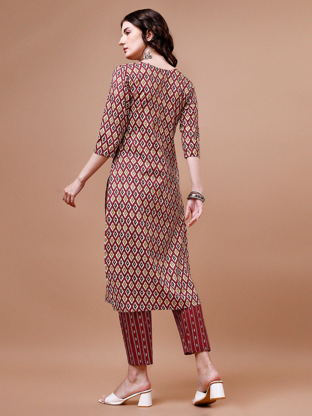 Ethnic Motifs Printed Cotton Kurta With Pant & Dupatta, Multicolor - Hiral Fashion - Distacart