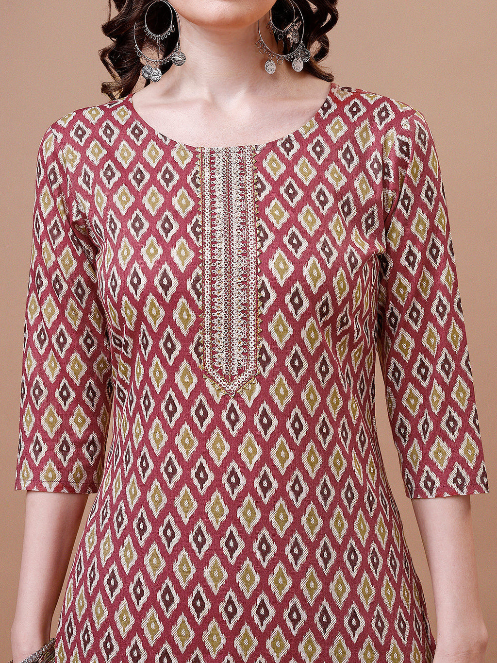 Ethnic Motifs Printed Cotton Kurta With Pant & Dupatta, Multicolor - Hiral Fashion - Distacart