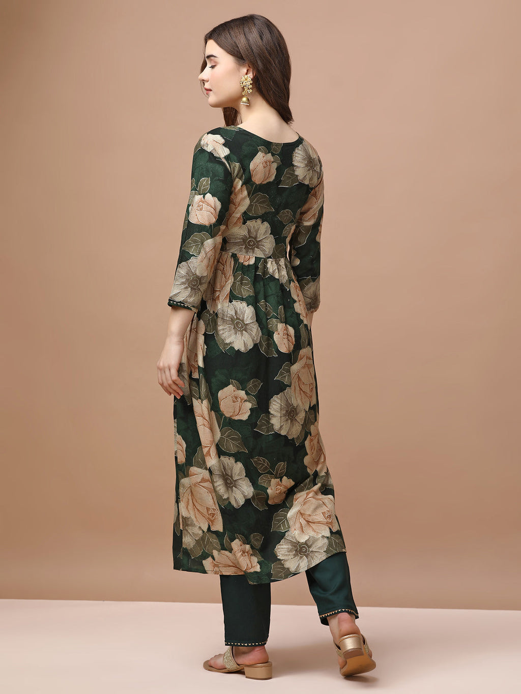 Alia Cut Rayon Embroidered & Floral Printed Kurta With Pant & Dupatta Premium, Multicolor - Hiral Fashion - Distacart