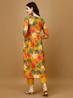 Alia Cut Rayon Embroidered & Floral Printed Kurta With Pant & Dupatta, Multicolor - Hiral Fashion - Distacart
