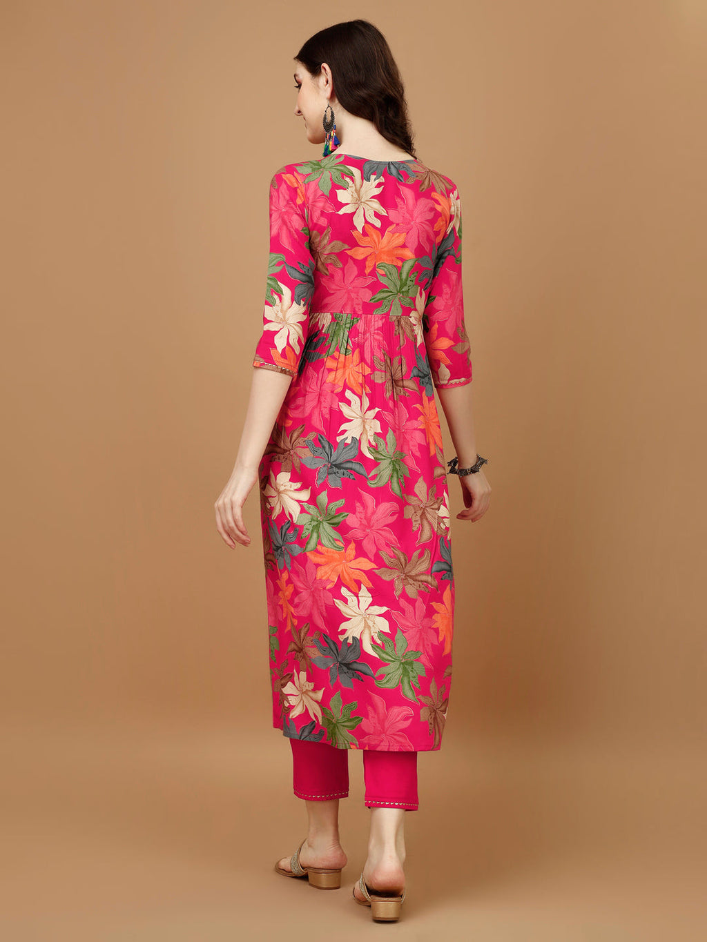 Alia Cut Rayon Embroidered & Floral Printed Kurta With Pant & Dupatta, Multicolor - Hiral Fashion - Distacart