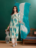 Alia Cut Floral Printed & Embroidered Kurta With Pant & Dupatta Set Premium Luxury, Multicolor - Hiral Fashion