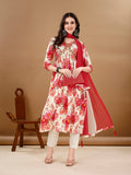 Alia Cut Floral Printed & Embroidered Kurta With Pant & Dupatta Set Premium Luxury, Multicolor - Hiral Fashion - Distacart