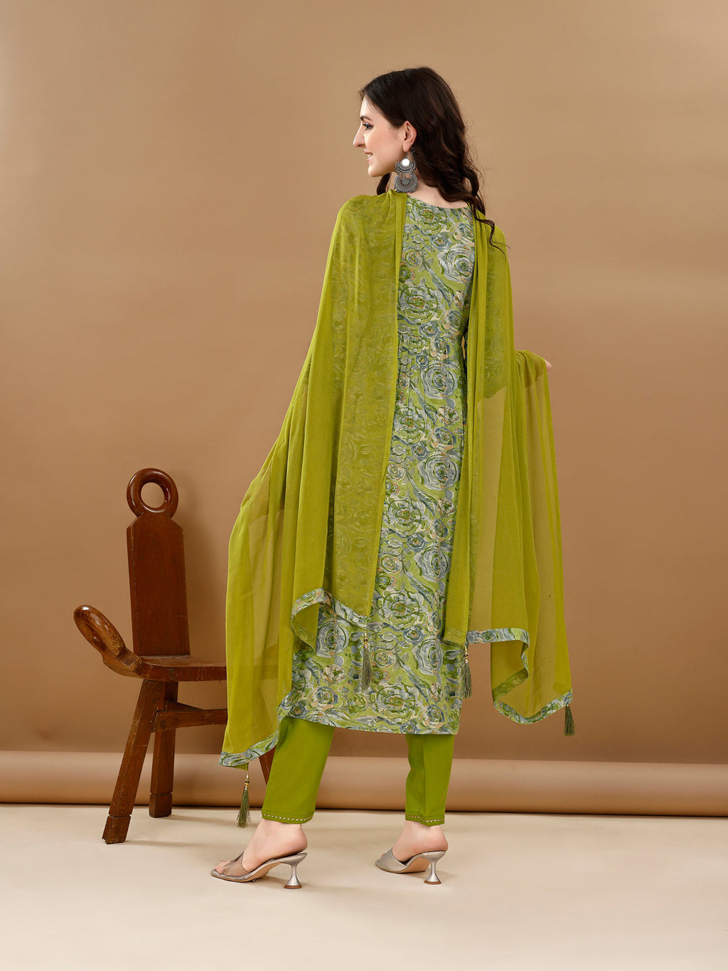 Alia Cut Floral Printed & Embroidered Kurta With Pant & Dupatta Set Luxury Premium, Multicolor - Hiral Fashion - Distacart