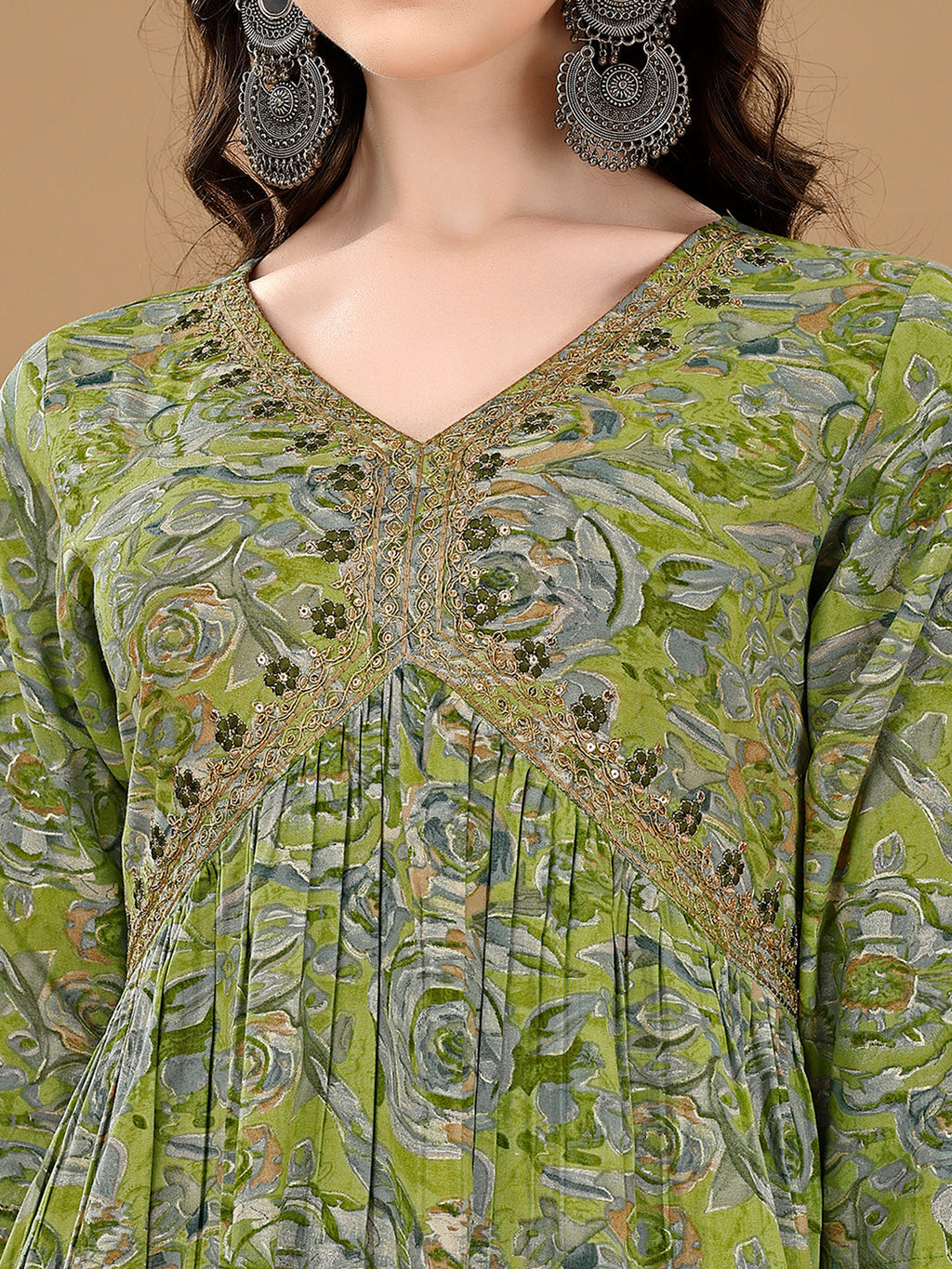 Alia Cut Floral Printed & Embroidered Kurta With Pant & Dupatta Set Luxury Premium, Multicolor - Hiral Fashion - Distacart