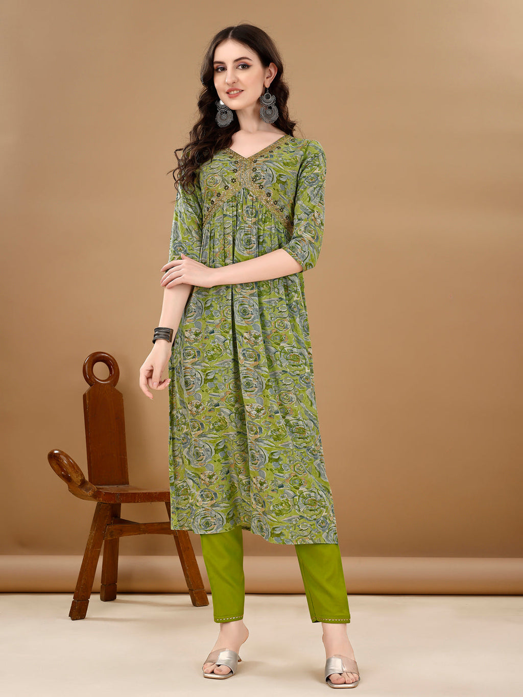 Alia Cut Floral Printed & Embroidered Kurta With Pant & Dupatta Set Luxury Premium, Multicolor - Hiral Fashion - Distacart