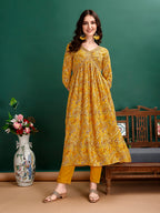 Alia Cut Floral Printed & Embroidered Kurta With Pant & Dupatta Set Luxury Premium, Multicolor - Hiral Fashion - Distacart