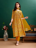 Alia Cut Floral Printed & Embroidered Kurta With Pant & Dupatta Set Luxury Premium, Multicolor - Hiral Fashion - Distacart