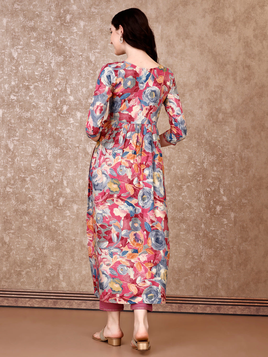 Alia Cut Embroidered & Floral Printed Kurta With Pant & Dupatta Premium Luxury, Multicolor - Hiral Fashion - Distacart